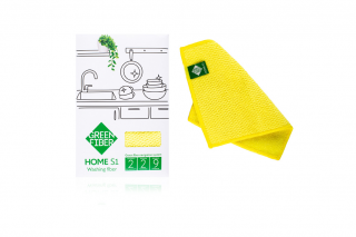 HOME S1, washing fiber Файбер для миття посуду, жовтий
