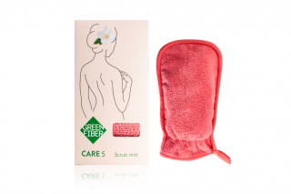 CARE 5 Рукавичка-скраб для душа кораловий