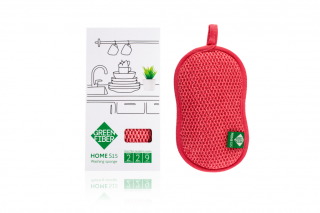 HOME S15, washing sponge, Губка для миття посуду, кораловий
