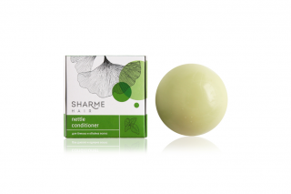 Натуральний твердий кондиціонер Sharme Hair Nettle з екстрактом кропиви для блиску й об'єму волосся, 45 г