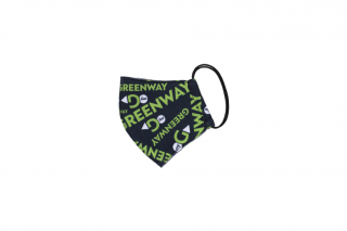 Багаторазова текстильна маска для обличчя, патерн «Greenway», розмір М